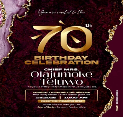 Chief Mrs Teluwo 70th Birthday Party at Ijebu Ode